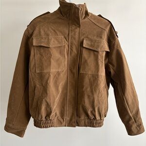 Women’s Faux Suede Brown Jacket